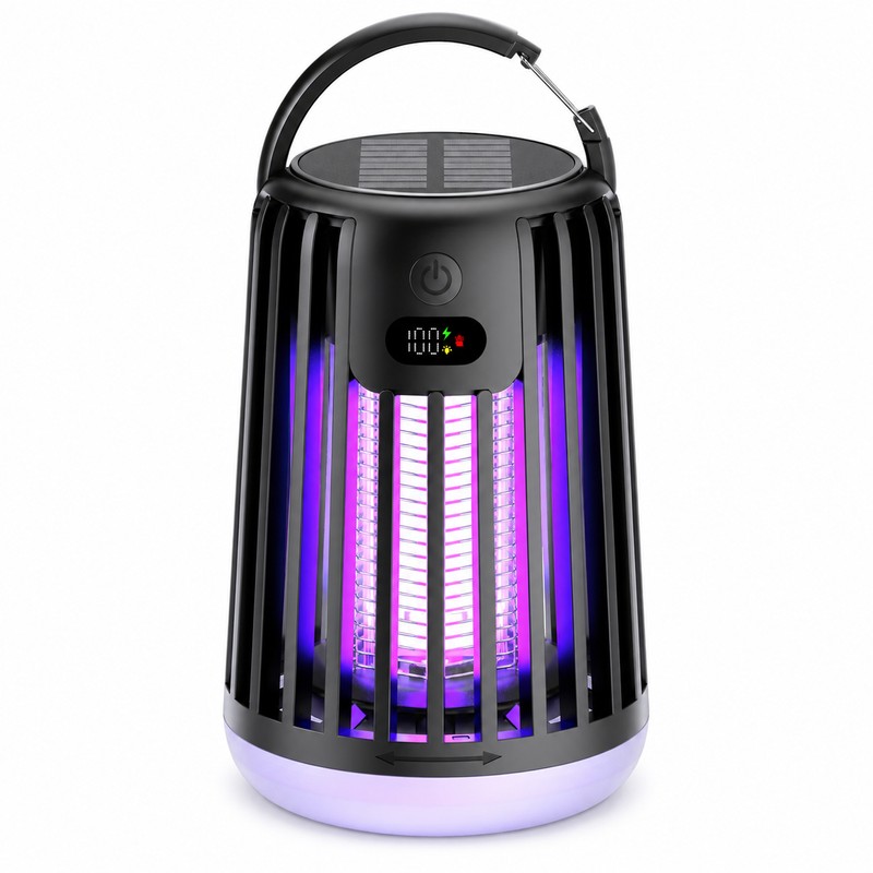 Solar Bug Zapper Garden Light for Outdoor Use – Rechargeable