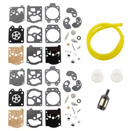 MCHNIC 2x Carburettor Diaphragm Repair Kit with Fuel Hose for Walbro K10-WAT D10-WAT WA WT Series Stihl Husqvarna Poulan McCulloch Echo Chainsaw Chainsaw
