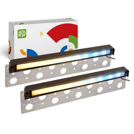 ASD LED 12 Inch Retaining Wall Light Fixture | 5W 330LM 2200K-5000K 12V | 5CCT, Low Voltage, Swivel, Waterproof, ETL Listed | Hardscape Step Lighting, Outdoor Landscape Illumination | Bronze, 2 Pack