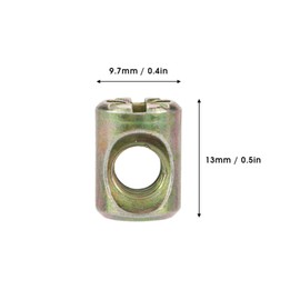 Jeanoko Barrel Nuts Cross Dowels, 30pcs M6 Furniture Barrel Bolts Cross Dowel Cabinet Connectors Slotted Furniture Nut Embedded Nuts Fasteners for Cabinets Furniture