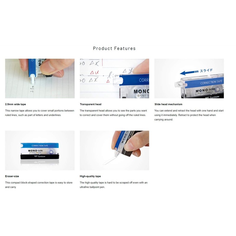 Correction Tape MONO note [Standard] W 2.5mm × 4m CT-YCN2.5