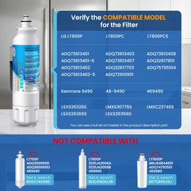 ICEPURE ADQ73613401 Refrigerator Water Filter Compatible with LG LT800P, LT800PC, ADQ736134, ADQ73613402, ADQ75795104, Kenmore 9490, LSXS26326S, LMXC23746S, LMXC23746D, LSXS26366S, RWF3500A, 3 PACK