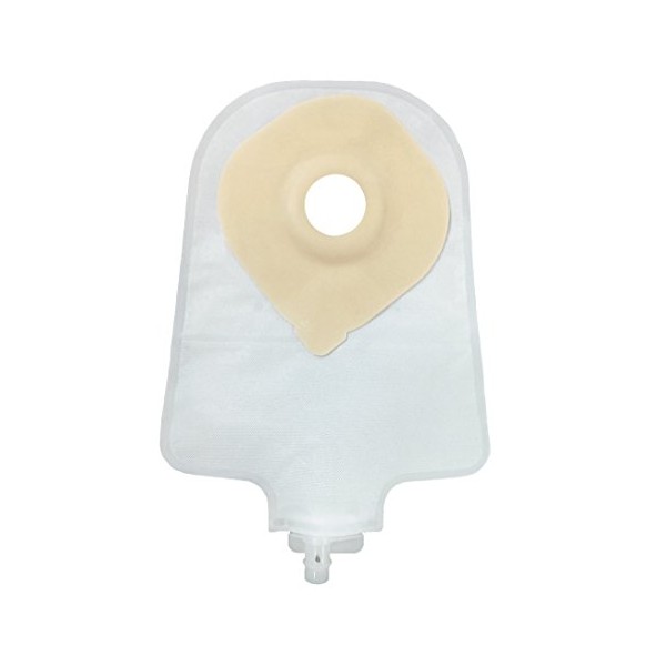 EI7610258 - Genairex Inc Securi-T USA 9 1-Piece Urinary Pouch Convex Pre-Cut 1 Transparent Flip-Flow Valve (includes 10 caps 1 Night Adapter)