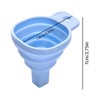 Blue Novelty Silicone Folding Funnel, 2.24 Inch Diameter, Foldable Portable