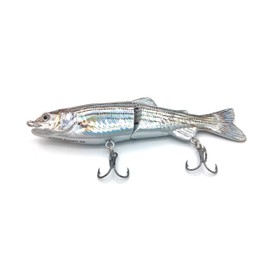 SIMSA-Expert Silver Wobbler Swimbait Artificial Bait (12 cm, 23 g) Steel Leader Set for Pike Perch Zander Trolling Sinking