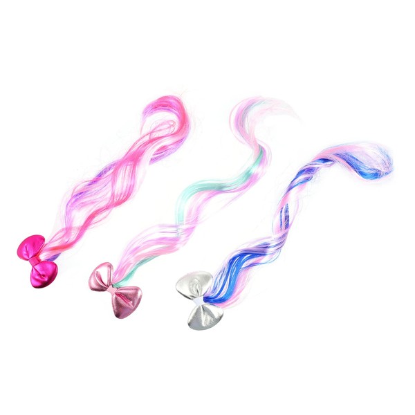 Vaguelly 6pcs Hairpiece Clip Bow Hairpin Curly Wig Barrette Bow