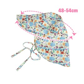 Toddler Sun Hat UPF 50+ UV Protection Girls & Boys Summer Cap Kids Beach Hat with Adjustable Chin Strap and Neck Flaps