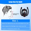 Full Face Snorkel Mask Adult with Double Tube, 180° View