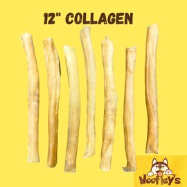 Woofley's 12 Inch Pure Collagen Sticks for Dogs (3 Count) - Collagen Chews for Dogs - Bully Stick Rawhide Alternative Dog Chews No Hide Bones for Medium & Large Dogs