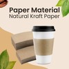 Homelance Coffee Sleeves 500 Pcs – Corrugated Brown Kraft Paper