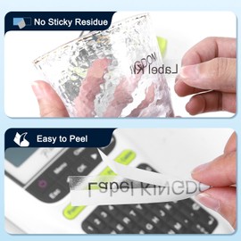 Label Kingdom TZe-131 Clear Label Tape Compatible with Brother Label Printer Tape Clear TZe131 TZe TZ Tape 12mm 0.47 Laminated P Touch Tape Clear 1/2" Use for Brother PT-D210 PT-D200 PTH110, 4-Pack