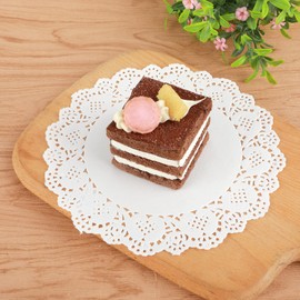 Jeffdad 150 Pcs Paper Doilies Assorted Sizes, 4.5" Paper Doilies for Food, Disposable Lace Paper Doilies for Tables Plates Cakes Desserts Crafts(4.5 inch)