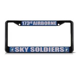 Fastasticdeals 173Rd Airborne Sky Soldiers Military License Plate Frame Tag Holder Cover