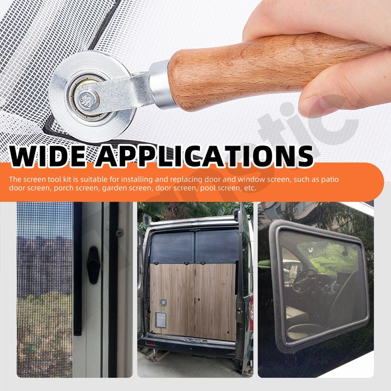 Tanstic 2Pcs Screen Spline Roller & Spline Removal Hook Kit,