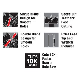 Century Drill & Tool 38320 Self Feed Wood Bit, 1-1/4"