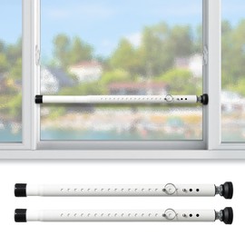 Window Security Bars, 18"-51" Adjustable Window Bars Security Inside, Burglar Bars for Home Safety, Window Stoppers for Up and Down Windows, Sliding Glass Door, Window Jammer Stick Vertical, 2 Pack