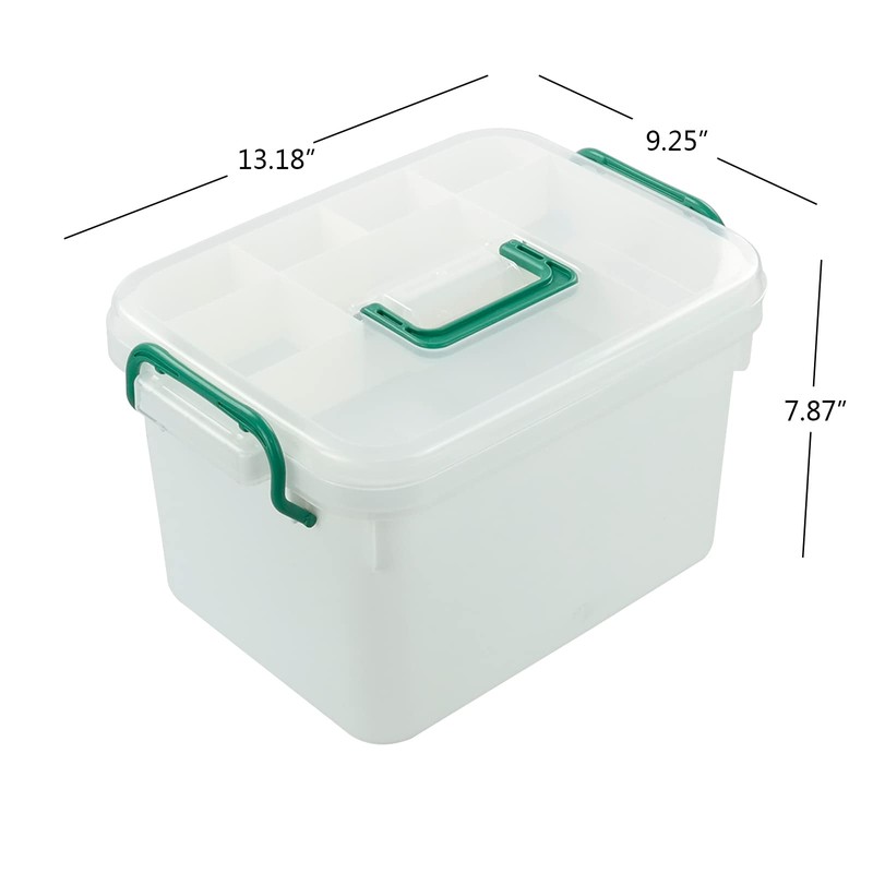 DynkoNA Caja de PláStico con Tapa y Asa, 1 Paquete,