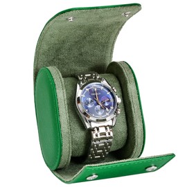Watch Case for Men and Women with Suede Lining - Watch Roll Travel Case - Storage Organizer and Display (Green 1-watch case)