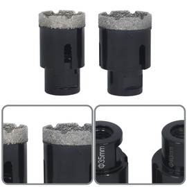 TINVHY 9 Pcs M14 Thread Diamond Hole Saw Set 6-68mm for Ceramic Tile Marble