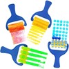 Drawing Sponge Roller Brush Roller,4Pcs Drawing Sponge Roller Paint Graffiti