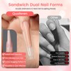 Sandwich Dual Nail Forms: 240PCS Nail Forms for Builder Gel,