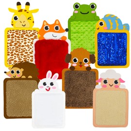 Little Learner Lab Sensory Zoo Buddies: 8-Pack Sensory Mats for Kids | Sensory Toys for Kids with Autism | Sensory Toys for Autistic Children