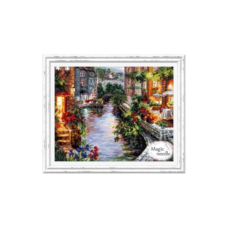Wizardi Counted Cross-Stitch Kit Evening in Venice 46-02 Magic Needle