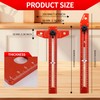 Zxfuture Woodworking Scriber Marking Line Ruler, T Type Woodworking Ruler
