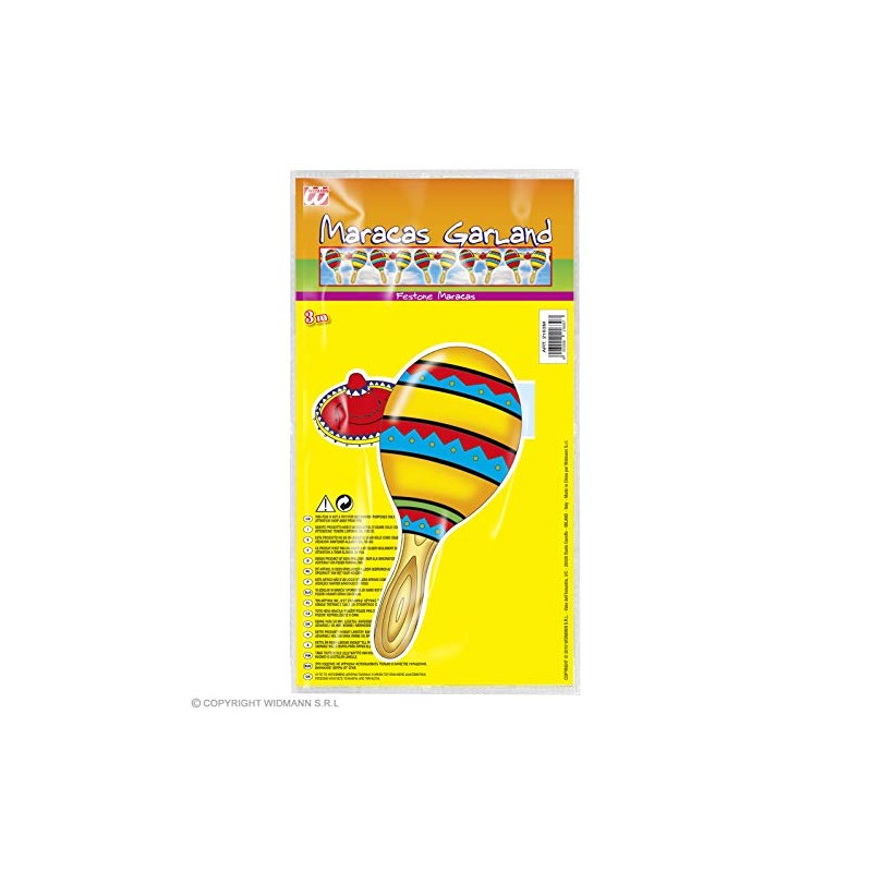 Garland Mexico Maracas Colourful 3 m