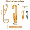 Realand 10pcs Large Clothes Pins with Hooks - Sturdy Laundry