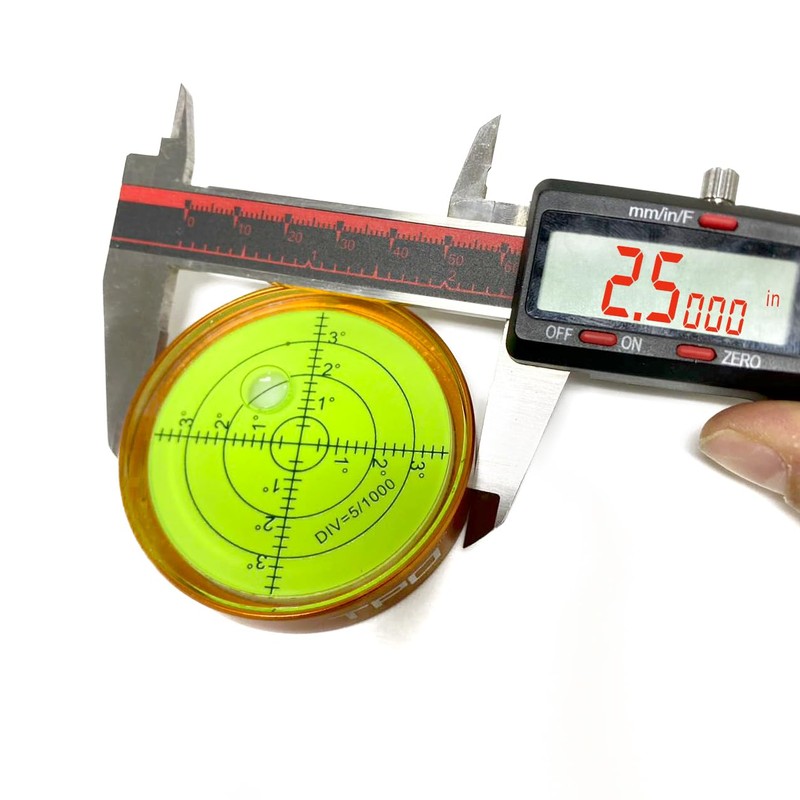 2.5X0.55 Inch Horizontal Bubble Level Precision Bulls-eye Circular Bubble Level（