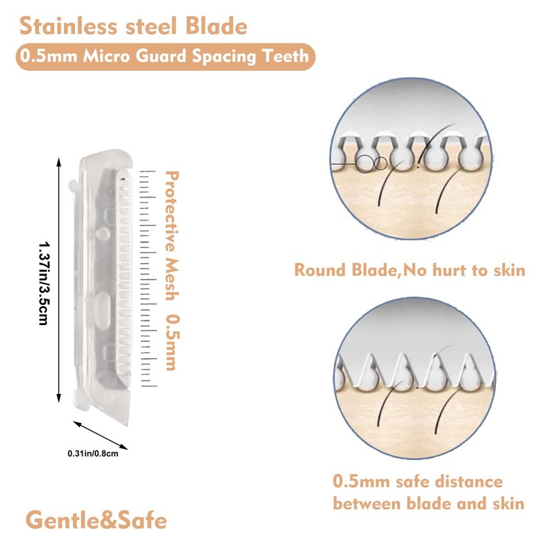 6 Pack Replacement Heads for Finishing Touch Flawless Dermaplane Glo