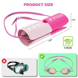 MSNATURALLY Snap-on Swim Goggles Case, Quick Drying Goggles Holder for Swimming Goggles, Swim Accessories for Adult & Kids