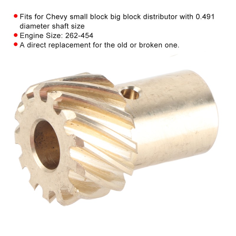 Roller Cam Distributor Gear Fit for Chevy 262‑454 with 0.491