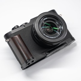 Iborrys-Compatible Leica D-LUX8 DLUX8 Camera L-Shape Quick Release Plate · Retro Real Wood Handle · Premium Wood Grip · Arca Standard Specification (Rosewood Chalkboard)