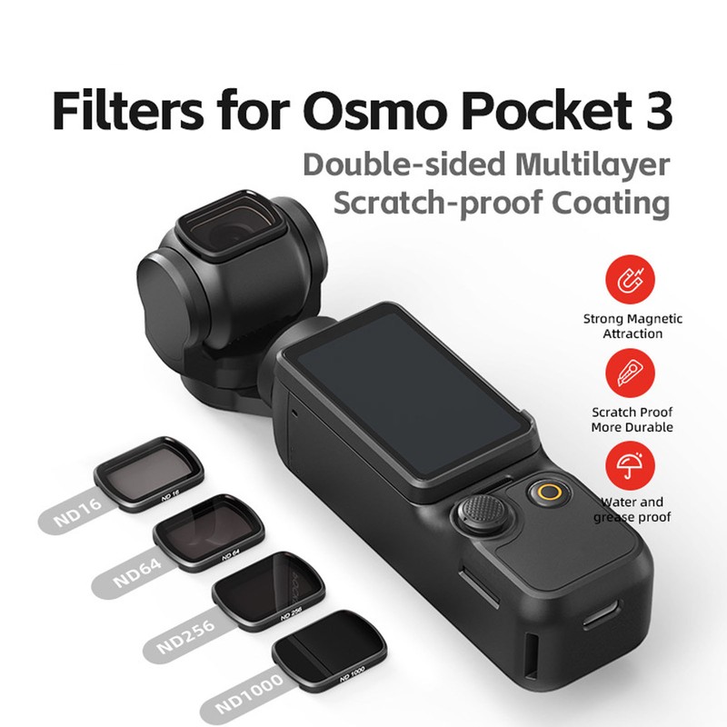 Action Camera ND Filter Set ND16 ND64 ND256 ND1000 Aluminum