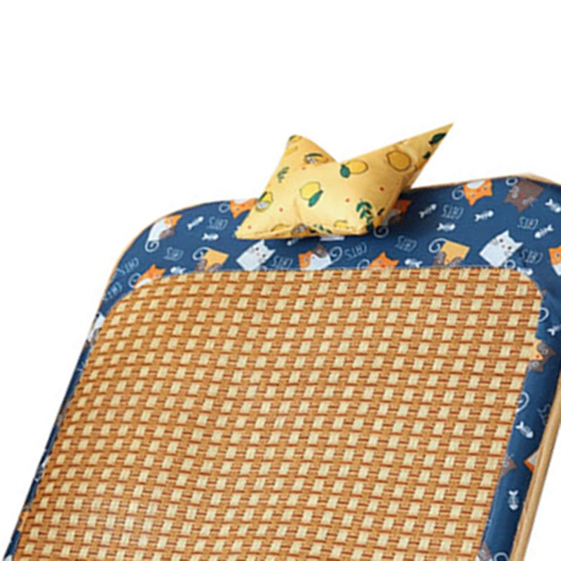 Dog Rattan Cooling Mat Bite Resistant Comfortable Breathable Cat Cooling