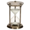Deco 79 Metal Timer Hourglass Sand , 6" x 6"