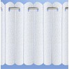 Rhodes Plain Lace Net Voile Vertical Pleated Window Blind Panel Curtain White (72" wide x 54" drop (183x137cm))