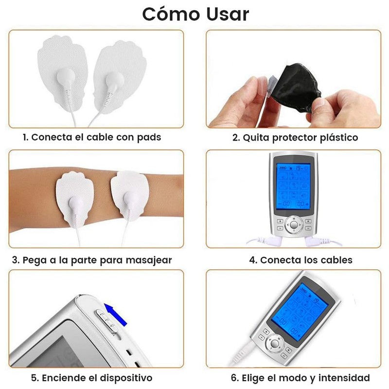 E T EASYTAO | TENS Electroestimulador Muscular, con 36 Modos