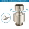 Hibbent All Metal Shower Head Swivel Ball Joint Adapter, Conector