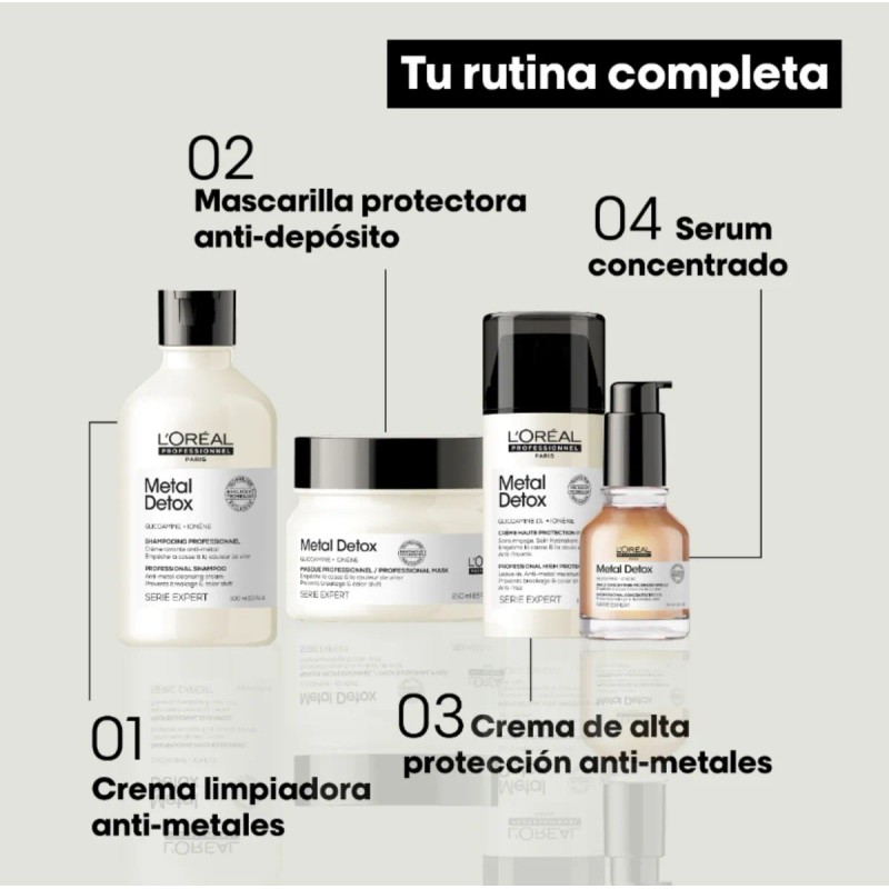 Loreal Metal Detox Shampoo 300ml + Masc 250ml + Serum