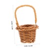 KONTONTY 6 Pcs Pp Woven Mini Baskets Handles Tiny Storage