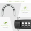 KeeKit Combination Padlock, 4 Digit Resettable Combo Lock with Adjustable