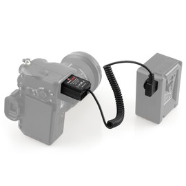 Alvin's Cables NP FZ100 Dummy Battery to D tap Coiled Power Cable for Sony A7III A7RIII A7SIII A7C A7IV A9 FX3 Camera