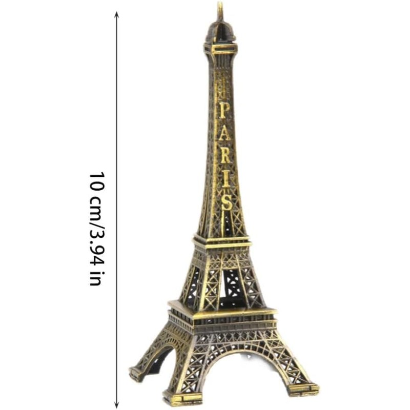 Wpppan 1Pc Gold Eiffel Tower Statue - Mini Artificial Metal