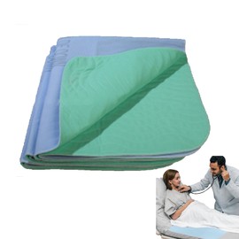 Large Absorbent Incontinence Bed Protector Reusable Washable Incontinence Bed Pad Waterproof Bed Sheet Bed Wetting Mats Protective Sheets for Mattress, Sofa & Chair for Children Elderly 50cm x 80cm