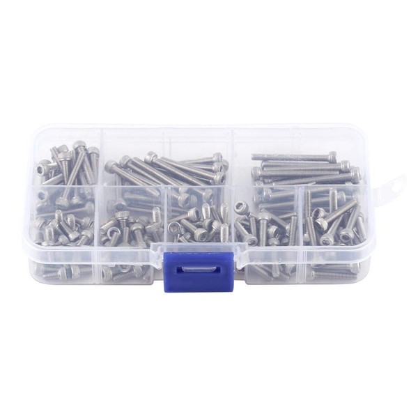 M3 Hex Socket Cap Head Screws Bolts, 160pcs 304 Stainless