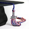 Endea Graduation Mixed Triple Color Tassel with Silver Date Drop
