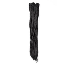 DreadLab - Double Ended Synthetic Dreadlocks (Pack of 10) Crochet Extensions (Black Crochet)